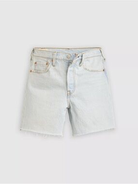 Levi's Pale Blue High-Rise Denim Shorts